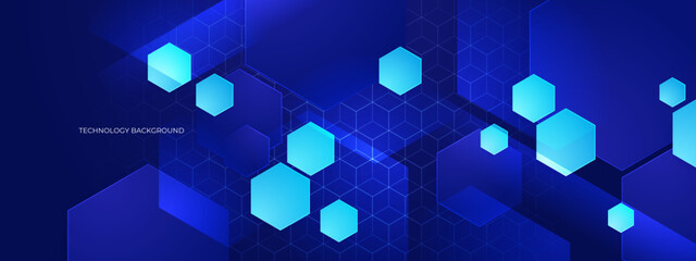 Abstract blue gradient. Blue background. Technology background.