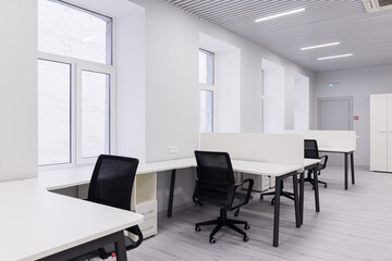 Empty office after renovation with new furniture