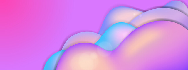 Colorful liquid wave background. Fluid wavy composition wallpaper. Abstract backdrop in yellow, purple and red. Modern design for posters, banners, brochures.