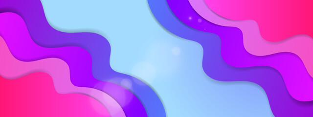 Colorful liquid wave background. Fluid wavy composition wallpaper. Abstract backdrop in yellow, purple and red. Modern design for posters, banners, brochures.