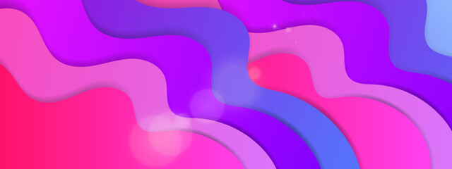 Colorful liquid wave background. Fluid wavy composition wallpaper. Abstract backdrop in yellow, purple and red. Modern design for posters, banners, brochures.