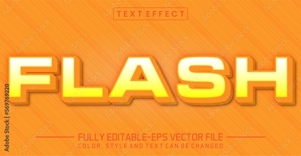 Poster flash text editable style effect