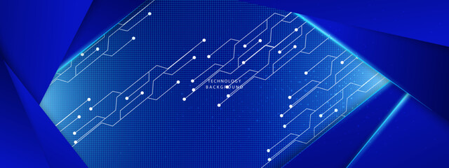 Modern technology circuit board texture background design. Waves flow. Quantum explosion technology. Quantum computer technologies concept. Futuristic blue circuit board background vector motherboard
