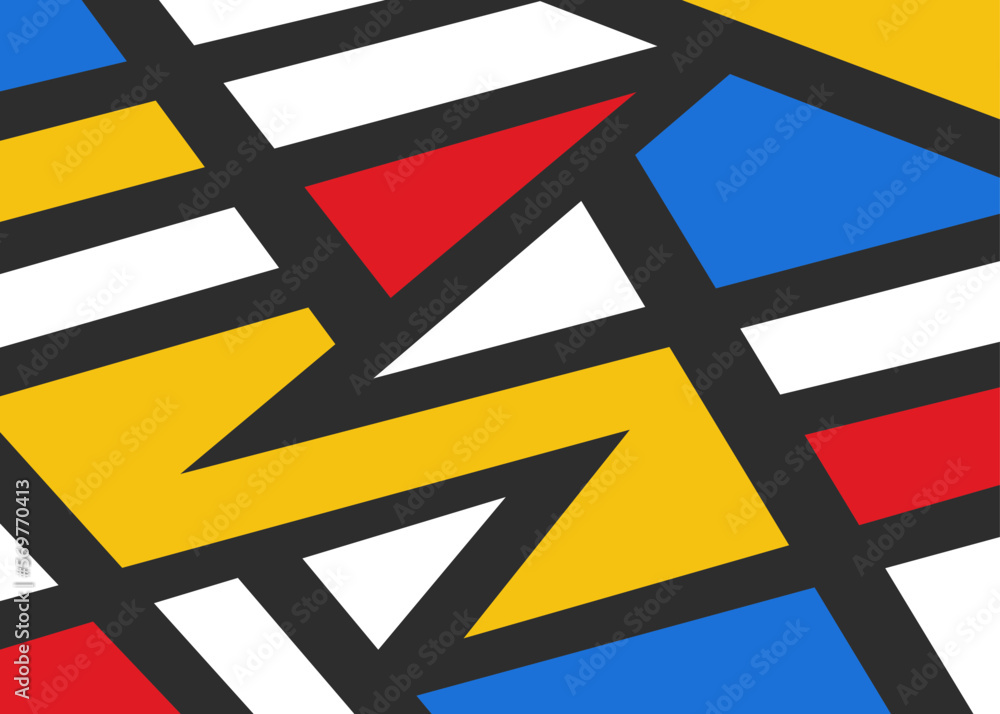 Poster minimalist background with abstract colorful geometric pattern