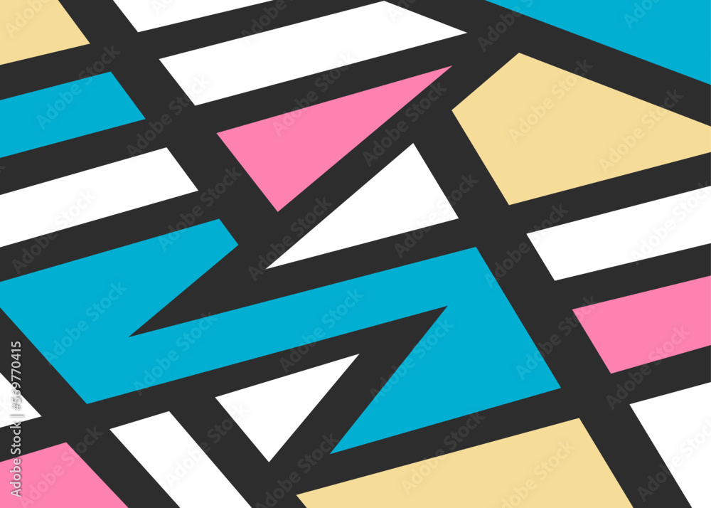 Poster minimalist background with abstract colorful geometric pattern