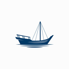 traditional wooden dhow boat icon vector
