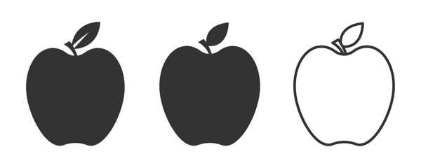 Apple vector graphic icons set