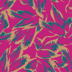 Floral Brush strokes Seamless Pattern Design