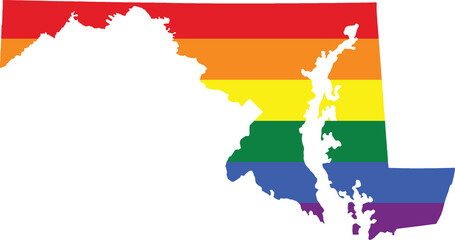 maryland gay pride home vector state map [Converted]