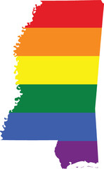 mississippi gay pride home vector state map [Converted]