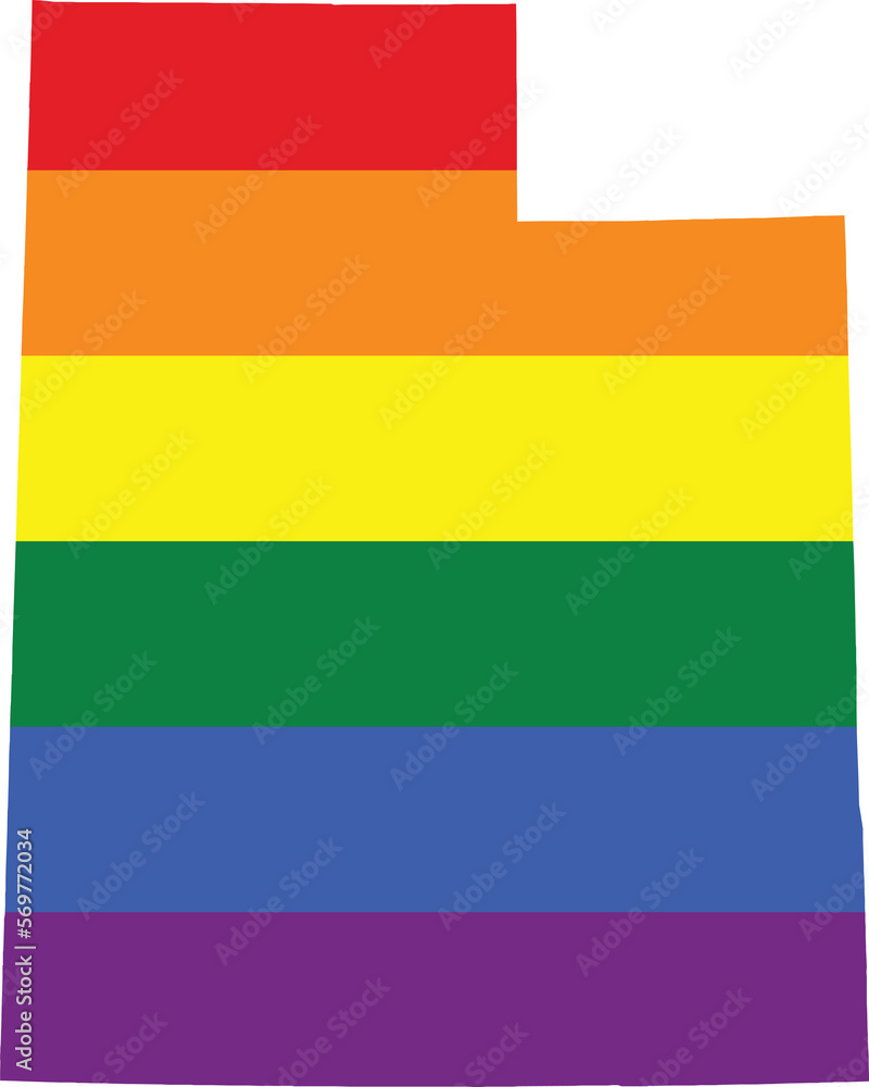 Wall mural utah gay pride home vector state map [Converted]