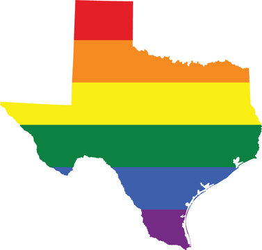 texas gay pride home vector state map [Converted]