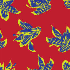 Floral Brush strokes Seamless Pattern Design