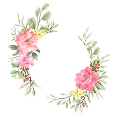 rose flower frame decoration