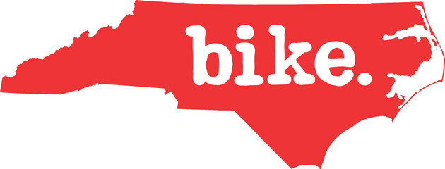 north carolina state bike decal - PNG image with transparent background