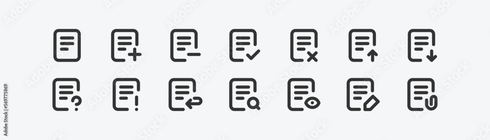 Poster document file icon set. file edit vectors. symbol document. vector illustration. symbol for your web
