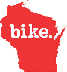 wisconsin state bike decal - PNG image with transparent background