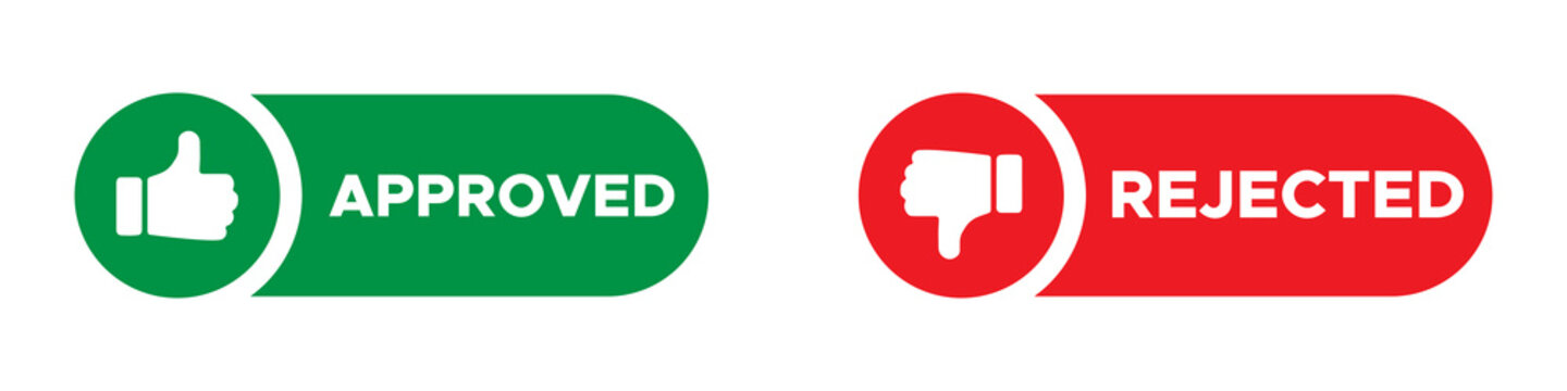 Approved and rejected icons