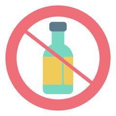 Liquor prohibited icon