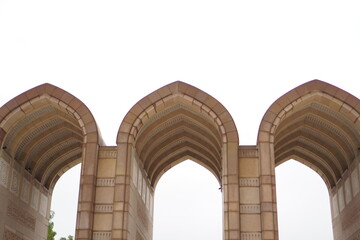 Arches of Mosque at Grand Mosque of King Qaboos in Oman