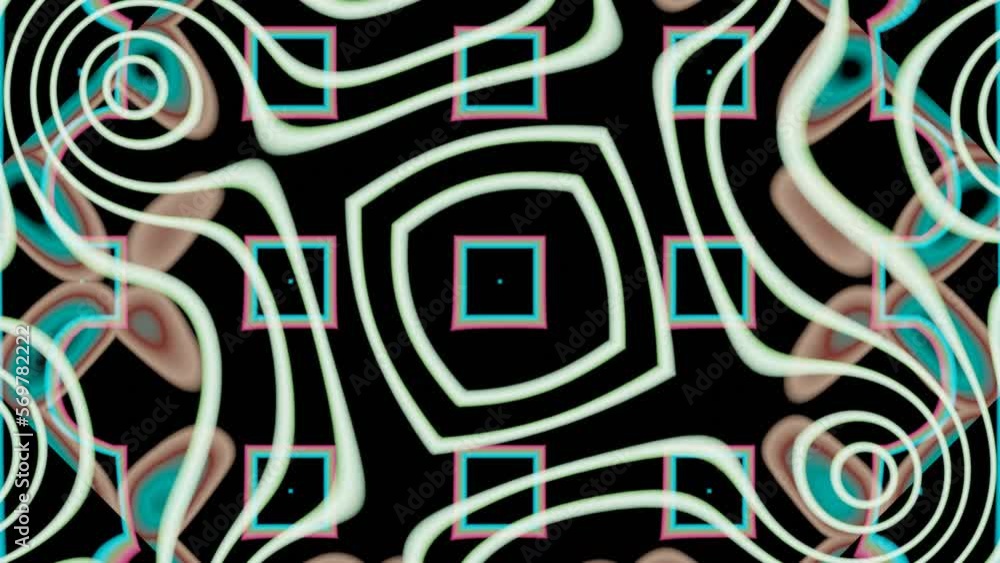 Poster abstract motion background with twisting colourful figures. hypnosis art effect, optical illusions a