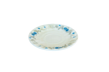 ceramic saucer plate isolated
