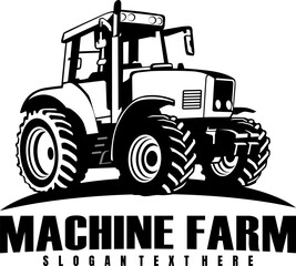 Naklejka premium machine farm logo icon design illustration vector