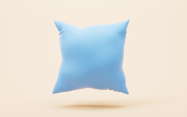 Soft and inflatable throw pillows, 3d rendering.