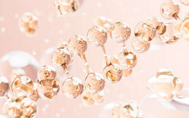 DNA and biology concept, 3d rendering.