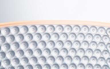 Cells and skin, cosmetic and skin care concept, 3d rendering.