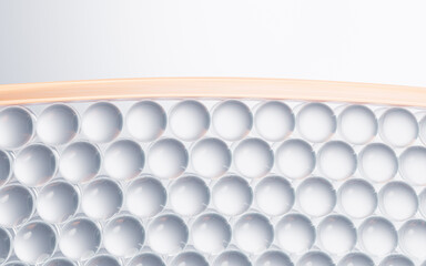 Cells and skin, cosmetic and skin care concept, 3d rendering.