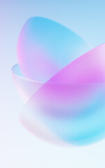Naklejka premium Gradient transparent geometry background, 3d rendering.