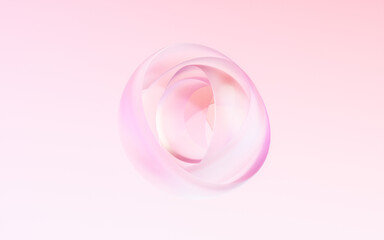 Gradient transparent geometry background, 3d rendering.