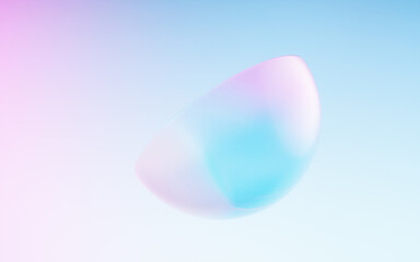 Gradient transparent geometry background, 3d rendering.