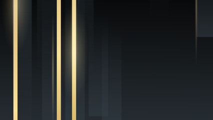 Abstract golden lines on dark grey futuristic design modern technology background vector illustration.