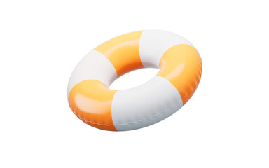 Inflatable swimming ring, summer and swimming themes, 3d rendering. - obrazy, fototapety, plakaty