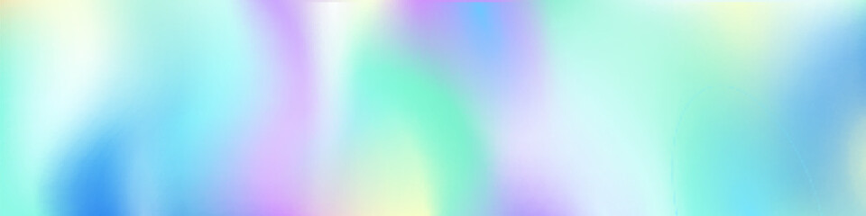 Holographic iridescent texture background, pearlescent rainbow or unicorn blur banner with soft pastel colors, vector illustration with gradient or ombre neon effect, shining foil © klyaksun