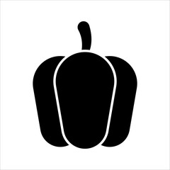 Black Flat Vegetable Icon