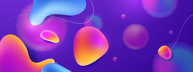 trendy modern fluid gradients wave shapes background