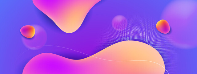 trendy modern fluid gradients wave shapes background