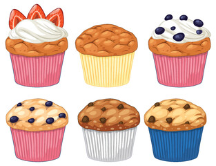 Many cupcakes or muffins collection