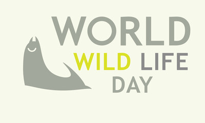 World wildlife day. design for poster, banner vector illustration 