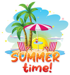 Fototapeta na wymiar Summer time logo template