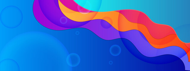 Abstract modern colorful blend and creative dynamic banner background