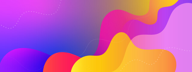 Abstract modern colorful blend and creative dynamic banner background