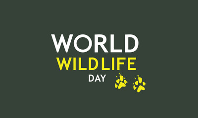 World wildlife day. design for poster, banner vector illustration 