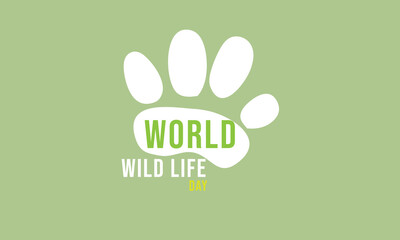 World wildlife day. design for poster, banner vector illustration 