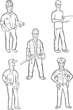 whiteboard drawing professional men - PNG image with transparent background