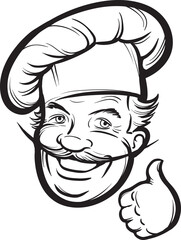 whiteboard drawing smiling chef cook - PNG image with transparent background