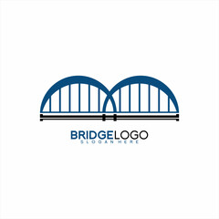 Bridge logo design with abstract letter B concept.